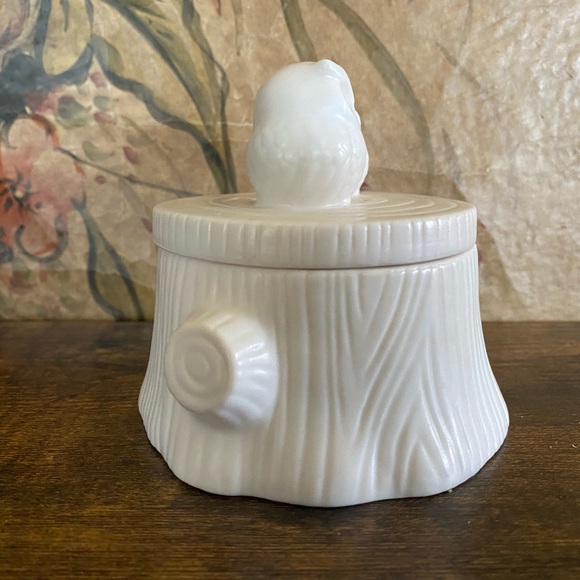 Partylite Owls on Tree Stump Tea Light Holder - Picture 3 of 7